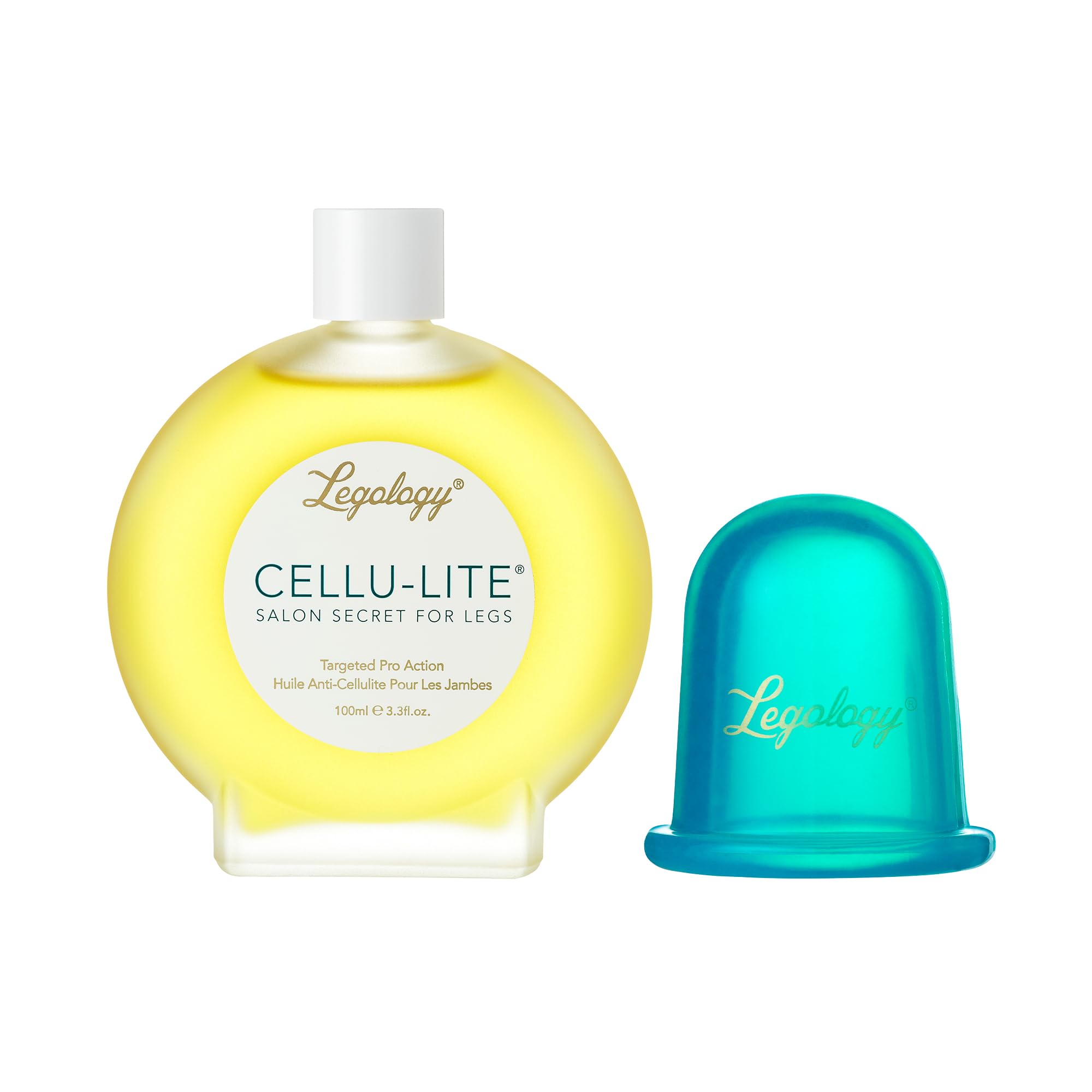 Legology Premium Anti-Cellulite-Detox-Set für Beine in Geschenkbox – Circu-Lite Cellulite Saugnapf & Cellu-Lite Öl