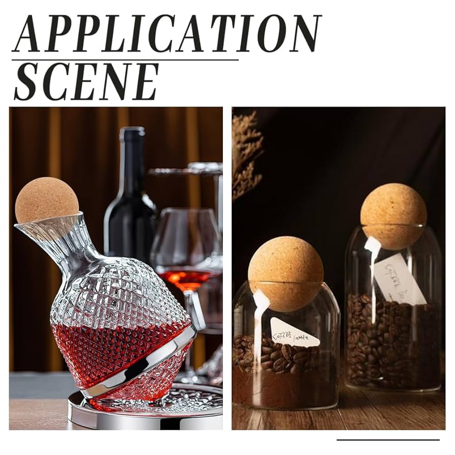 Amazon｜OLYCRAFT 1個 ボール型コルク栓 ワイン栓 直径100mm