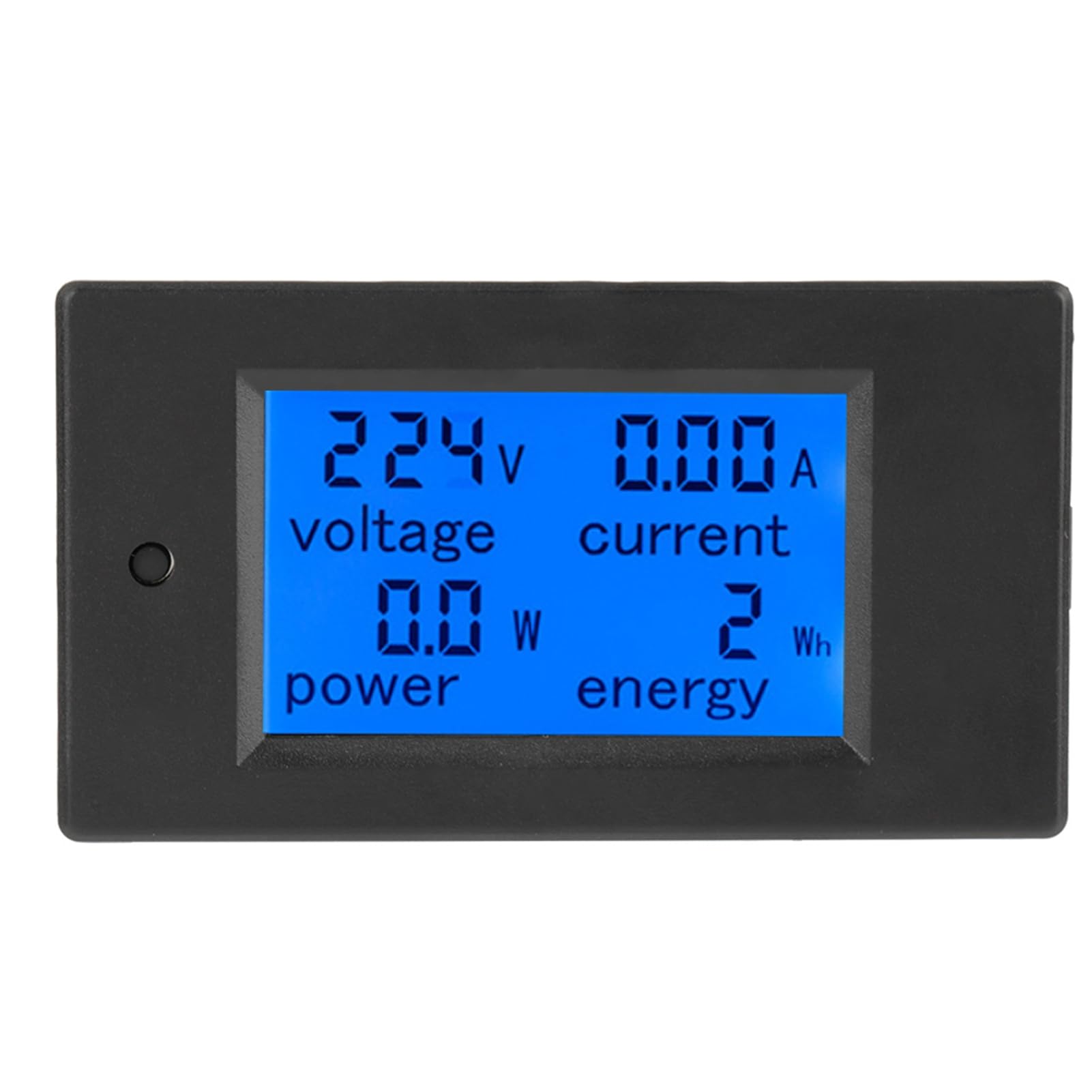 Akozon Peacefair PZEM-021 AC-Spannungs- und Strom-Digitalmessgerät mit LCD-Display – Misst Strom, Energie und Mehr – 20 A, AC 80–260 V – Überlastalarm und Hintergrundbeleuchtungsfunktionen