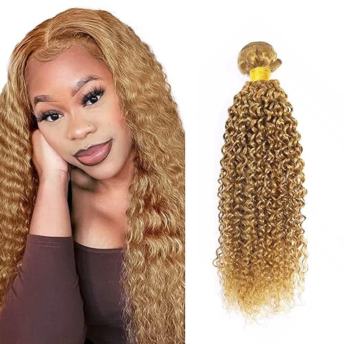 Extensiones de cabello humano rubio rubio rubio rizado de 22 pulgadas, un paquete de 27 extensiones de cabello humano brasileño Remy rubio rizado