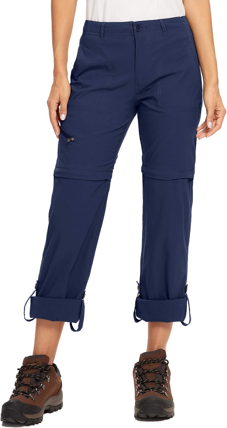 Toomett Women's Hiking Pants Convertible Lightweight Quick Dry Outdoor Travel Camping Safari Pants,2192,Blue,8 - Image 2