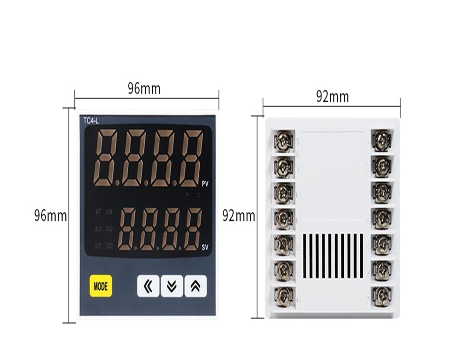 Termostato digital controlador de temperatura relé salida dual universal TC4S TC4H TC4L TC4M(TC4-L 96x96mm)