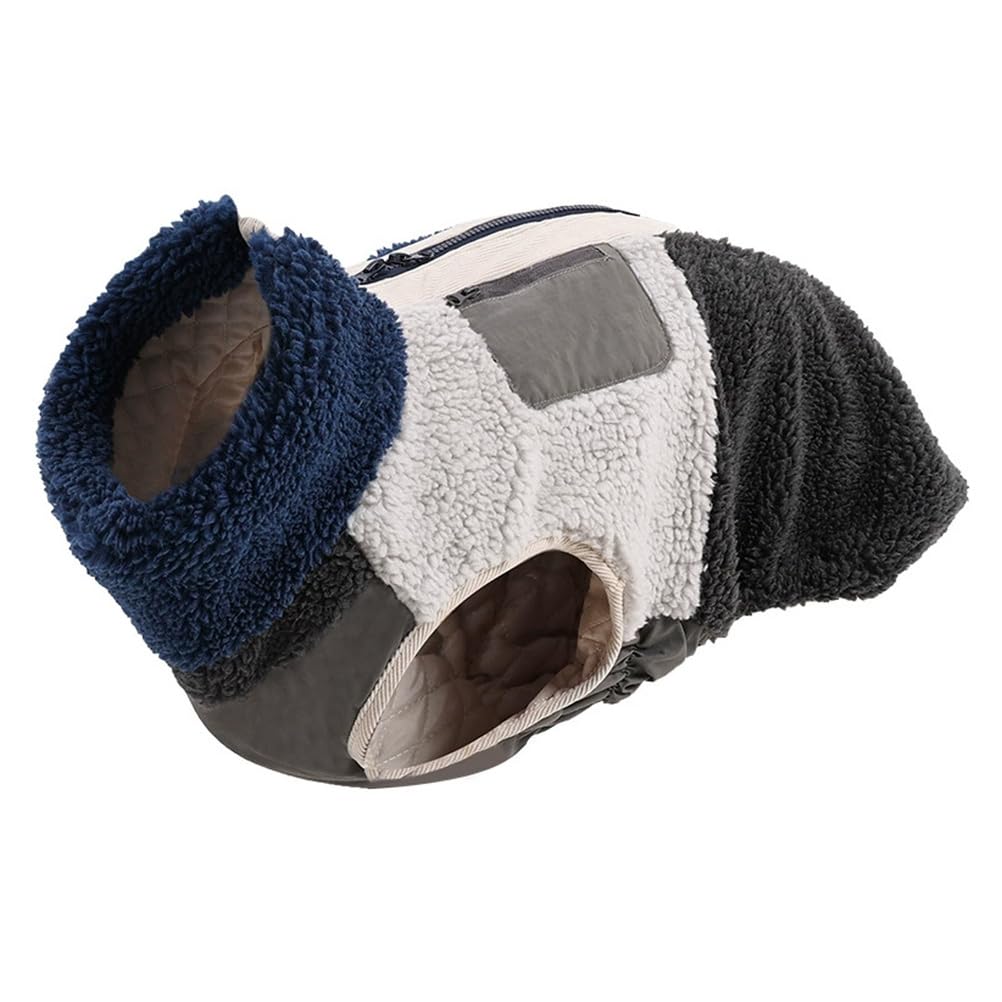 Abrigos Perro De Invierno Chaqueta con Abertura para Arnés, Chaqueta Perro Cálida Chaleco Traje Anti-Nieve Ropa De Invierno, para Razas Pequeñas, Medianas Y Grandes,Azul,3XL