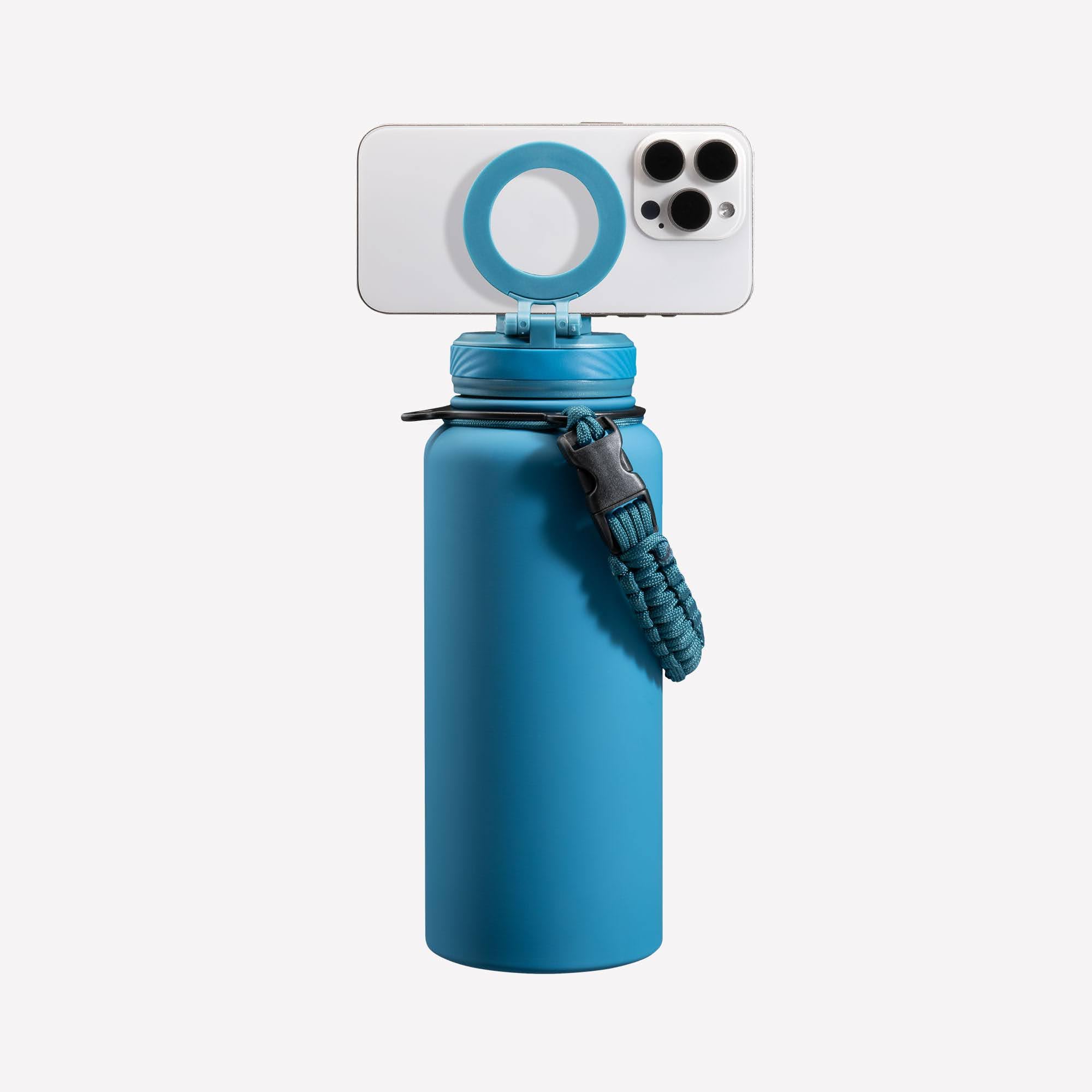 ZTAR Insulated Stainless Steel Water Bottle – Compatible with Magsafe usable as Tripod, Leak-Proof, Keeps Drinks cool or warm, For Travel, Gym, and