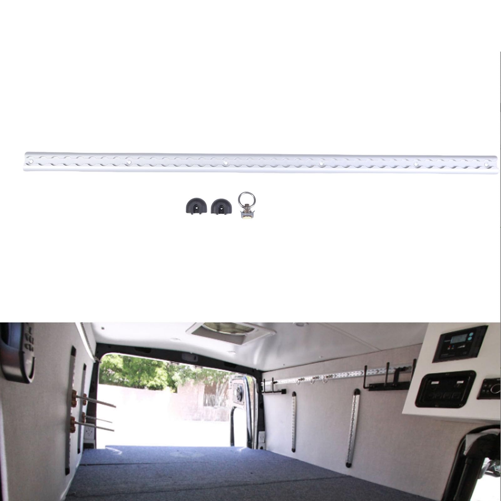 VBESTLIFE Riel de Aluminio en L 3.2 Pies de Riel en L de Grado Pesado