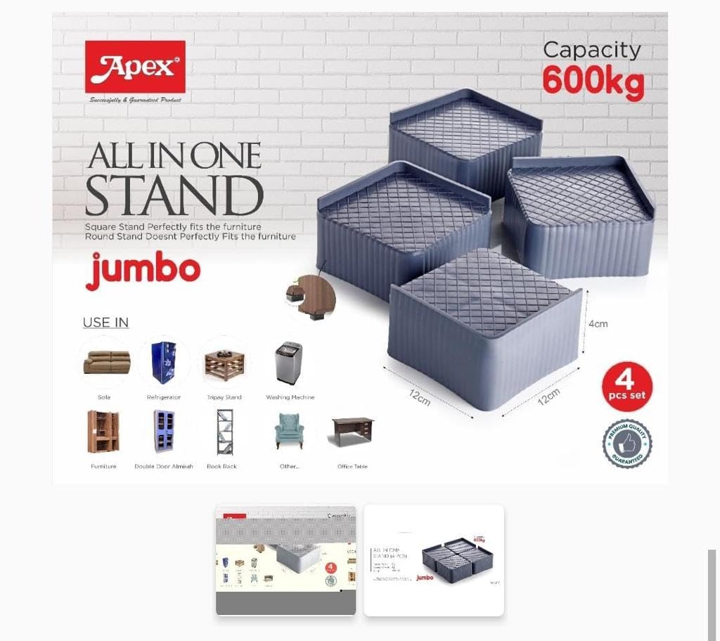 APEX Jumbo Capacity 600 Kg All-in-One Furniture Stands Versatile