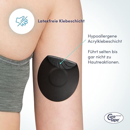 Vista 18 de CureTape Parches - Yesos de fijación para sensores - Yesos para Freestyle Libre, Dexcom y Medtronic Guardian Sensores - Parche de sensor - Variantes