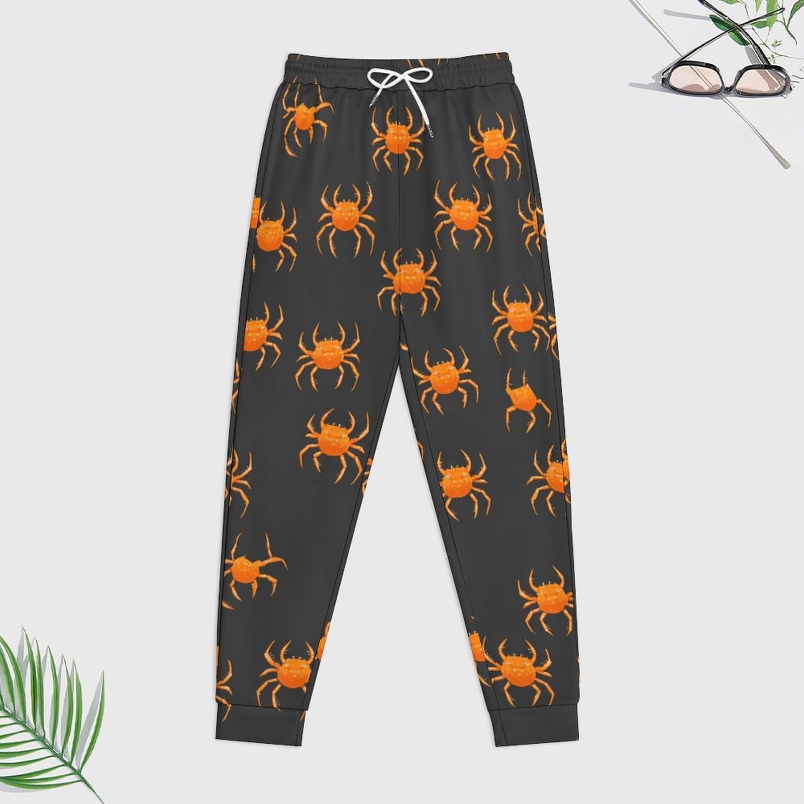 Crabs Pattern Tute per gli Uomini Manica Lunga Felpa Con Cappuccio E Pantaloni Della Tuta Joggers Set Moda Tute