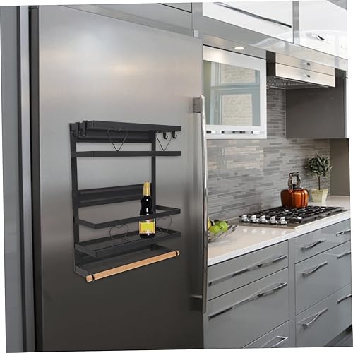 Miniatura 9 de RORPOIR Organizador de especias para nevera, soporte magnético para refrigerador, estante organizador de especias, estante colgante para