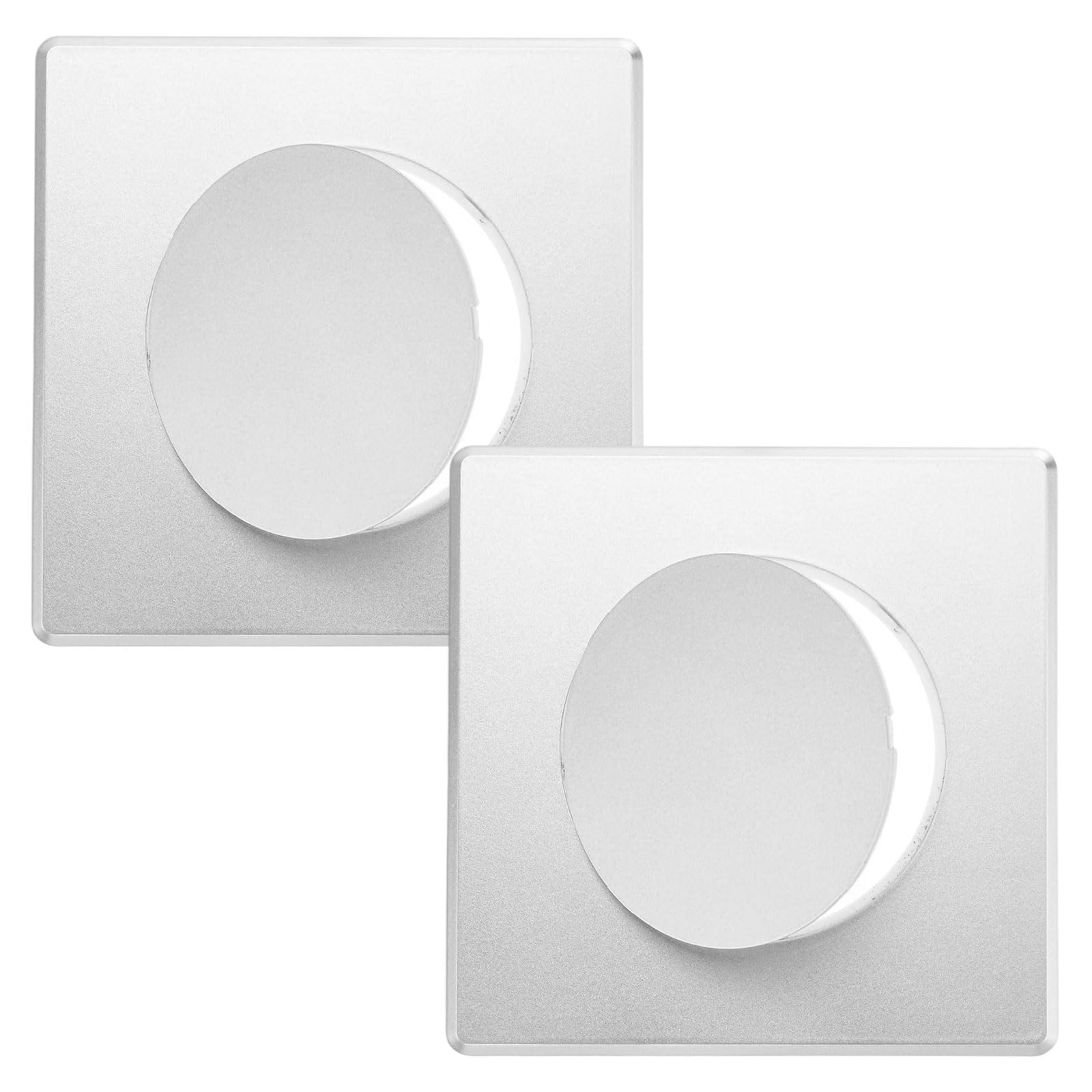 M METERXITY 2-Pack Access Panel for Drywall, 4x4 Inch Plastic Self Adhesive Wall Hole Cover Access Doors for Wiring Cable/Ceiling, Removable Plumbing Wall Panel [Silver Tone, Round] — image 1