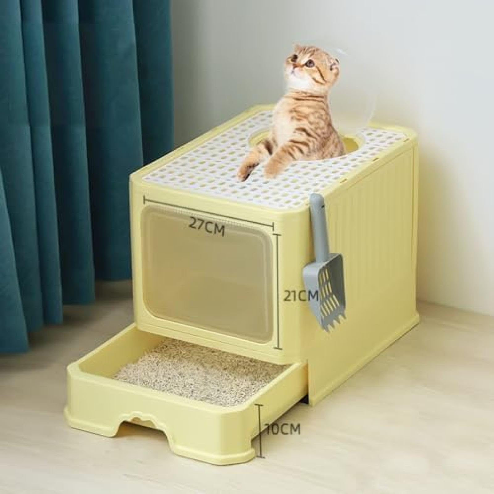 Ghbunuz 猫 トイレ - 猫 トイレ 大型 猫 システムトイレ スコップ付 猫 