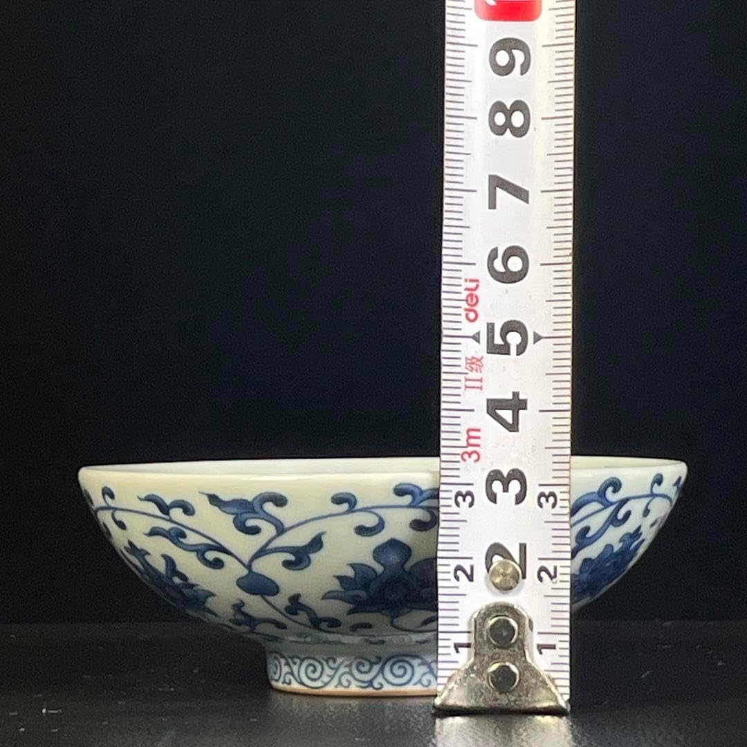 青花纏枝蓮紋主人杯 茶碗 茶道具 景徳鎮 陶磁器