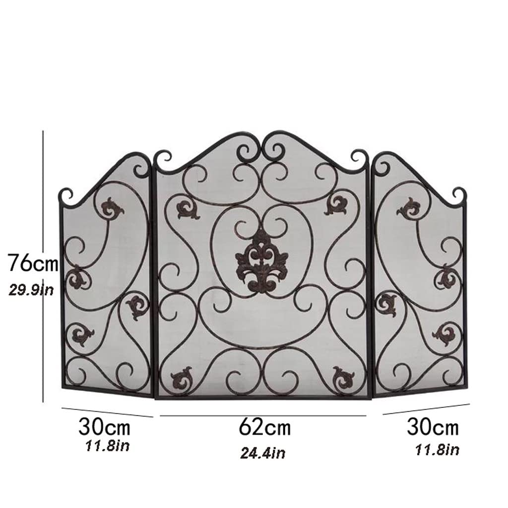 Schermi per Caminetti di Guardia Metallo Nero Camino Schermo Schermo Cavo Partizione con Net Fireplace Guardrail Pieghevole Pieghevole Frence Rete Fence Frence Fenny Panel Panel Panel Recence Accessor