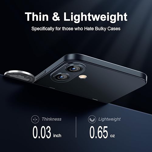 Miniatura 2 de Purluct Funda magnética delgada diseñada para iPhone 15 Pro Max compatible con MagSafe, parte trasera dura de piel mate delgada antidedos, funda