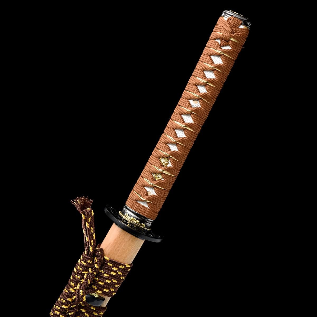 Handmade Katana,Japanese Samurai Sword Katana,1040/1060/1095 Damascus Steel,T10 High Carbon Steel Clay Tempered,Full Tang