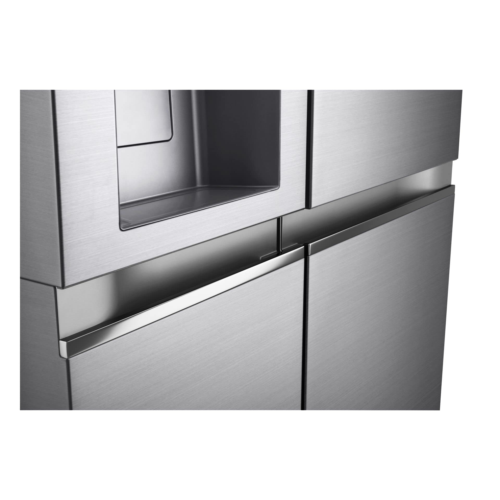 LG GSLV90PZAE Frigorifero Americano Side by Side Total No Frost con Congelatore, 635 L, Dispenser Acqua e Ghiaccio UV Nano, Door Cooling, Linear Cooling - Frigo Smart con Wi-Fi e Freezer