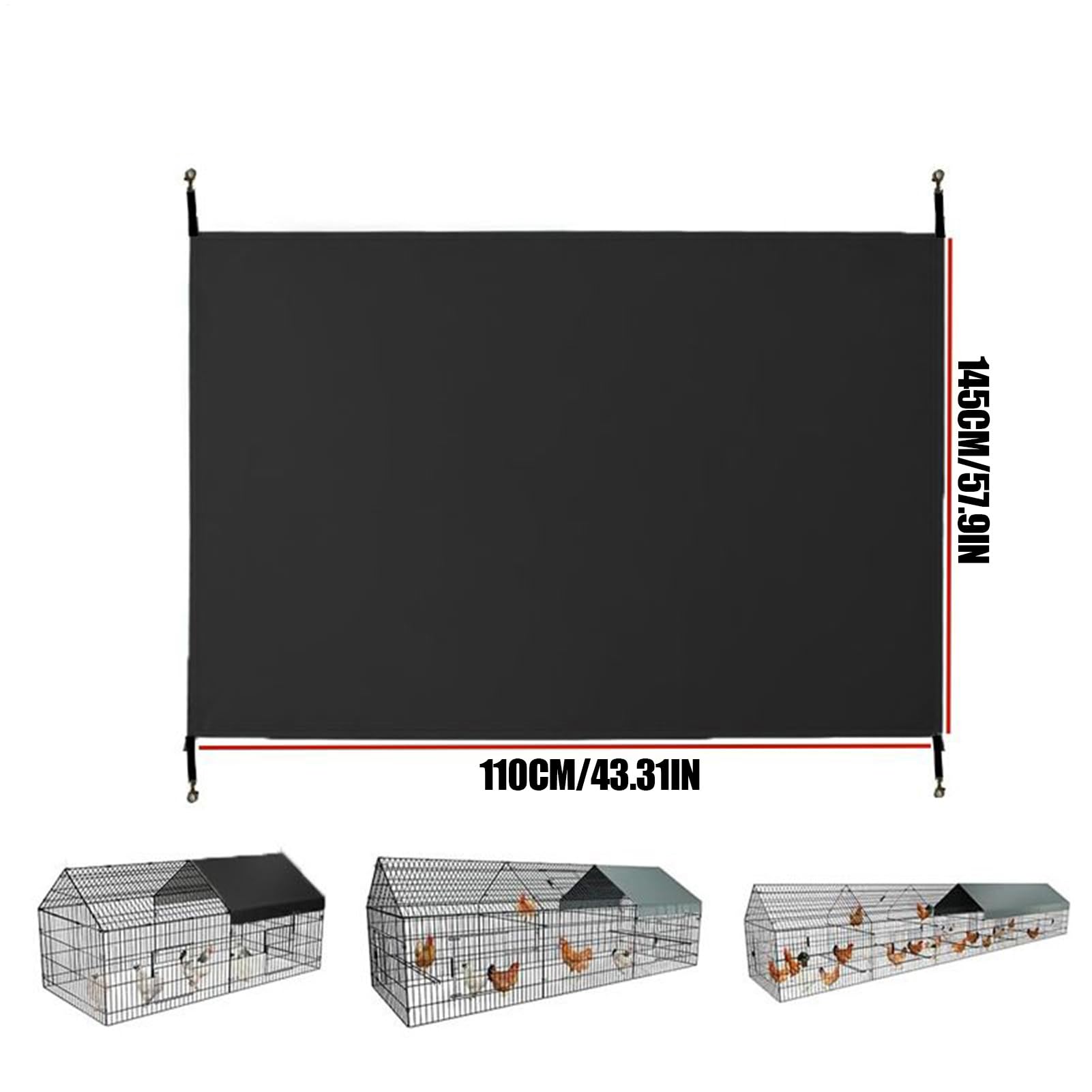 Generico Copertura Impermeabile per Pollaio | Telo Ombreggiante Impermeabile per Gabbia per Galline | Accessorio Durevole per Recinzione Giardino Terrazzo Patio