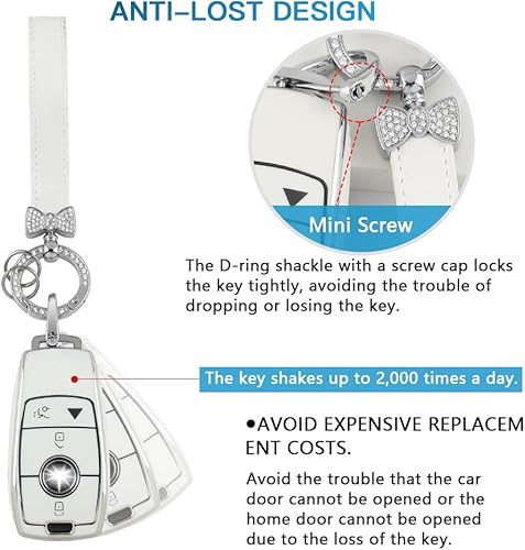 Miniatura 7 de 1797 Funda para llavero para Mercedes Benz A C E G CLA CLS GLA SL Accesorios de clase Llavero Bling Llavero Smart Remote Case Shell Girly Cute 4