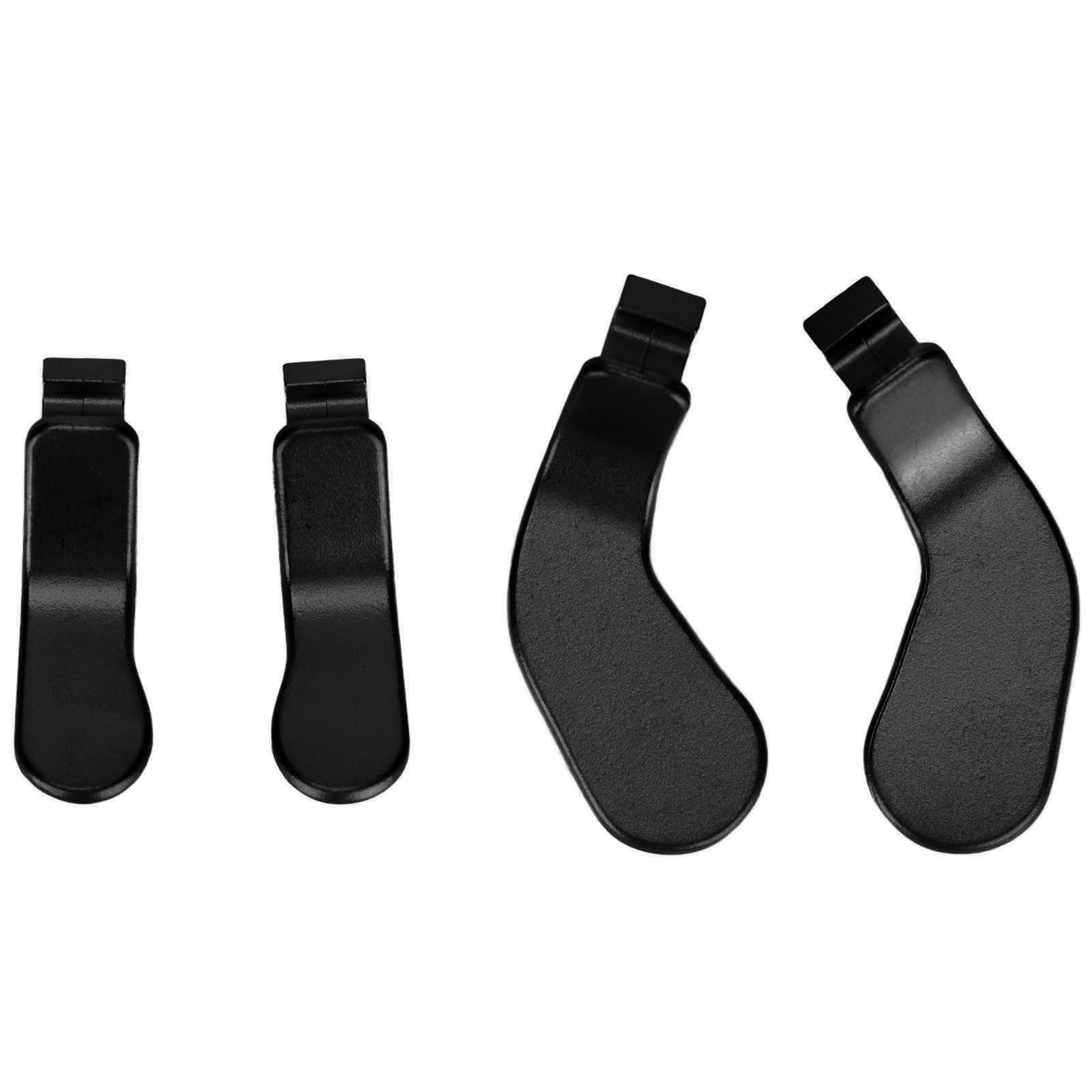 4 Unidades de Paletas de Control, Piezas de Repuesto de Acero Inoxidable con Cierre de Gatillo para Xbox One Elite Series 2, Modelo 1797 (Negro)