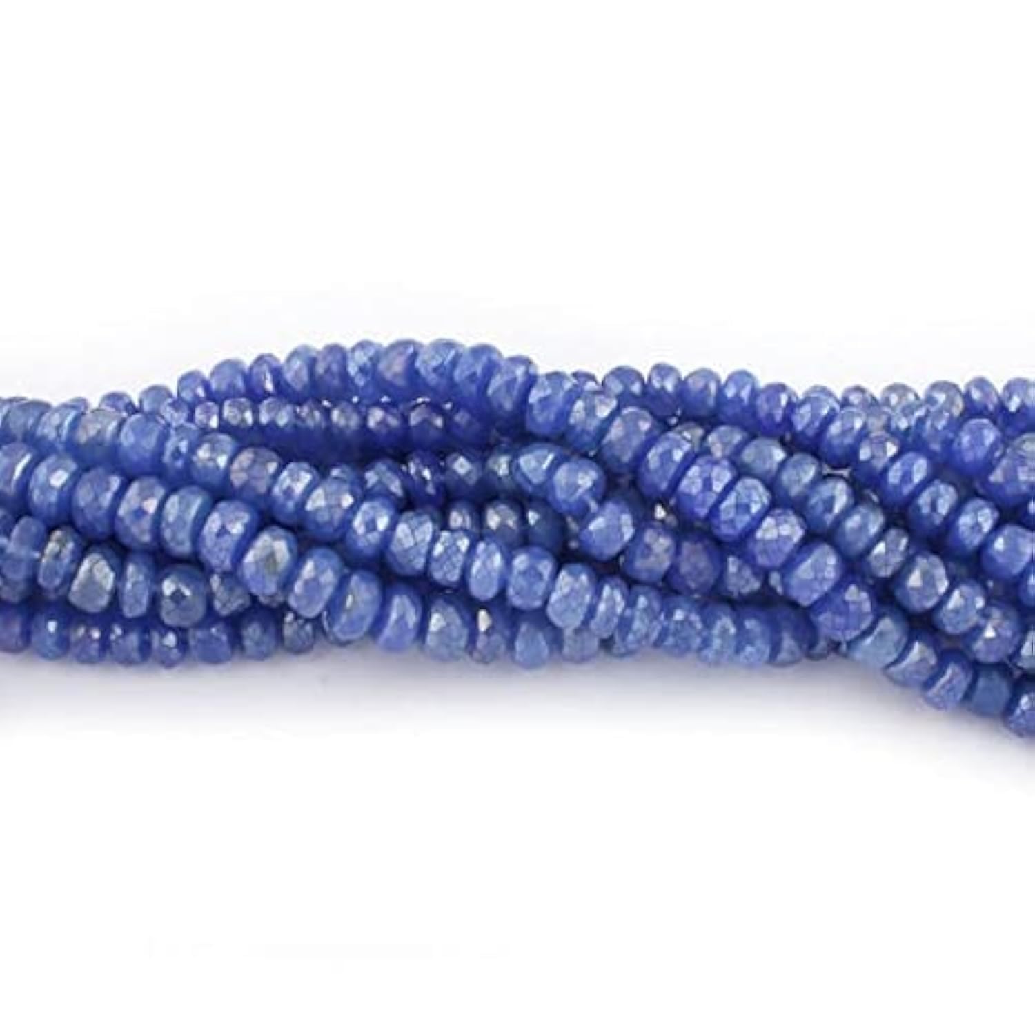 Rondelles calcédoine bleu marine argenté pour fabriquer un cadeau d'anniversaire fait main SB166
