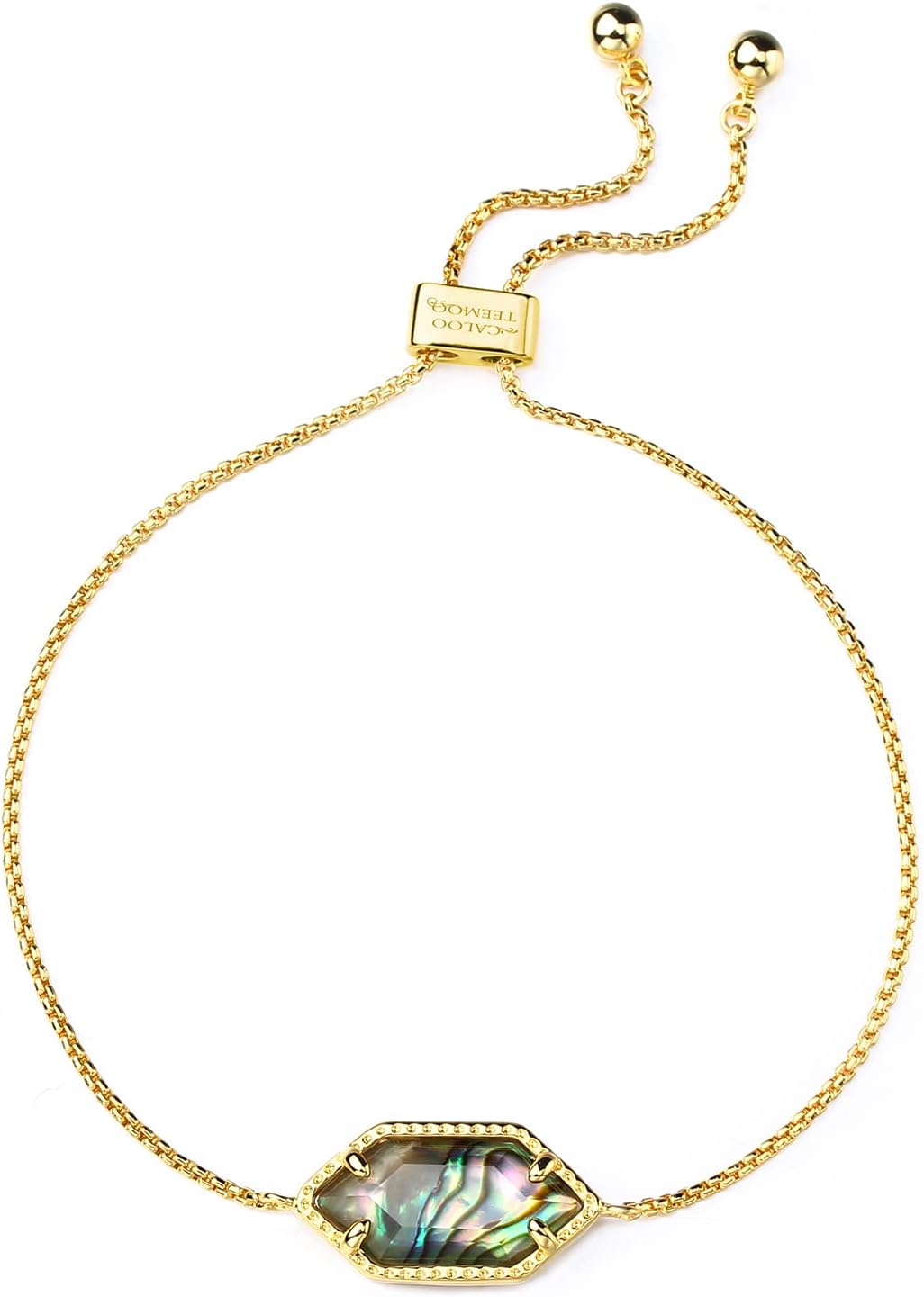 CALOO TEEMOO 18K Gold Plated Bracelets with Pendant – Luxurious Bracelets for Women Fashion Jewelry – Lovely Gold Bracelets