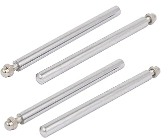 7mmx100mm Hex Nails, Screws & Fasteners Dome Head Advertising Screw Nail Glass Standoffs Silver Nut & Bolt Sets Tone 4pcs