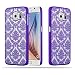 Produktbild Cadorabo Samsung Galaxy S6 (Nicht für Edge) Hardcase Hülle in LILA Blumen Paisley Henna Design Schutzhülle  Handyhülle Bumper Back Case Cover