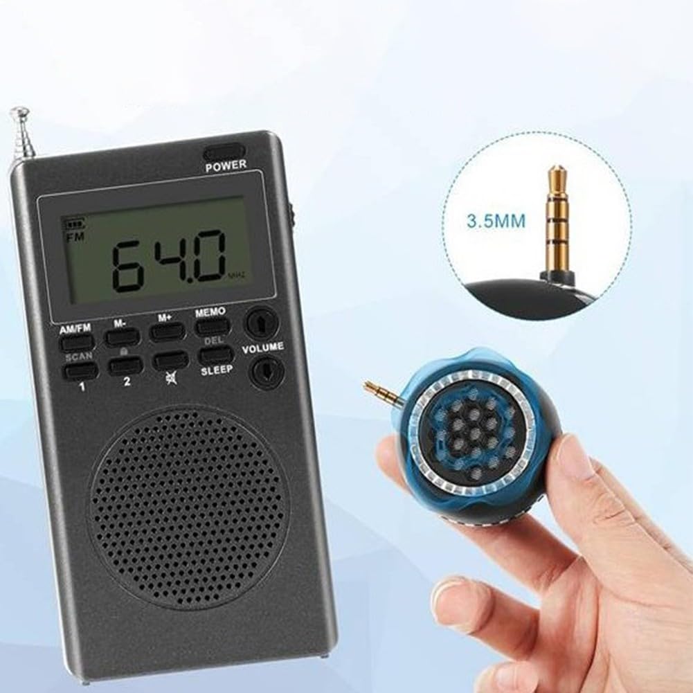 Lecreatekit Mini radio tascabile, transistor portatile AM FM, radio tascabile, stazioni di ricezione per interni ed esterni