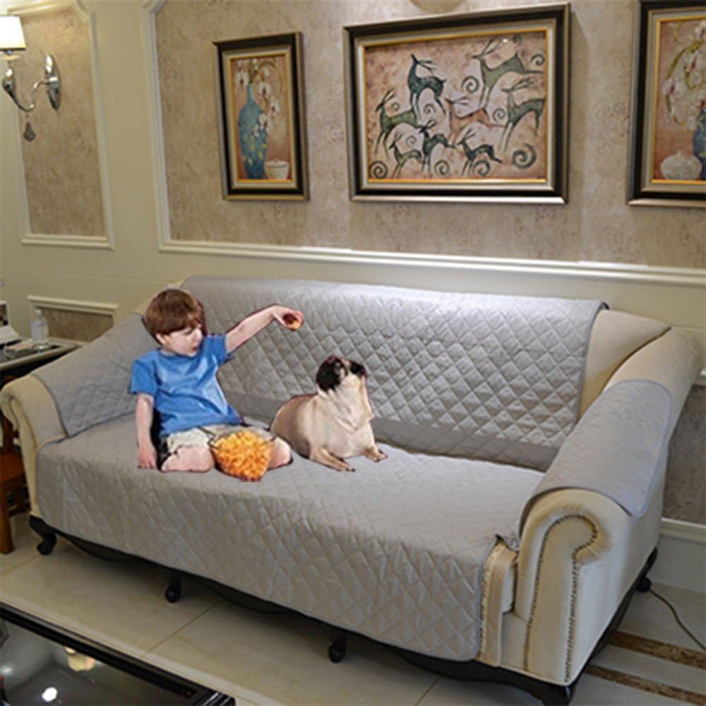 Kathsun Sofa Buddy Couch Cover for Dogs, Kids, Pets- Sofa Slipcover Set Non-Slip Furniture Protector (Love Seat:90" x75)