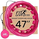 FIT ON FORM Infinity Weighted Hula Hoop for Adults Weight Loss - Smart Exercise Hola Circle Hoop for Women Abs Workout - 47 Inches