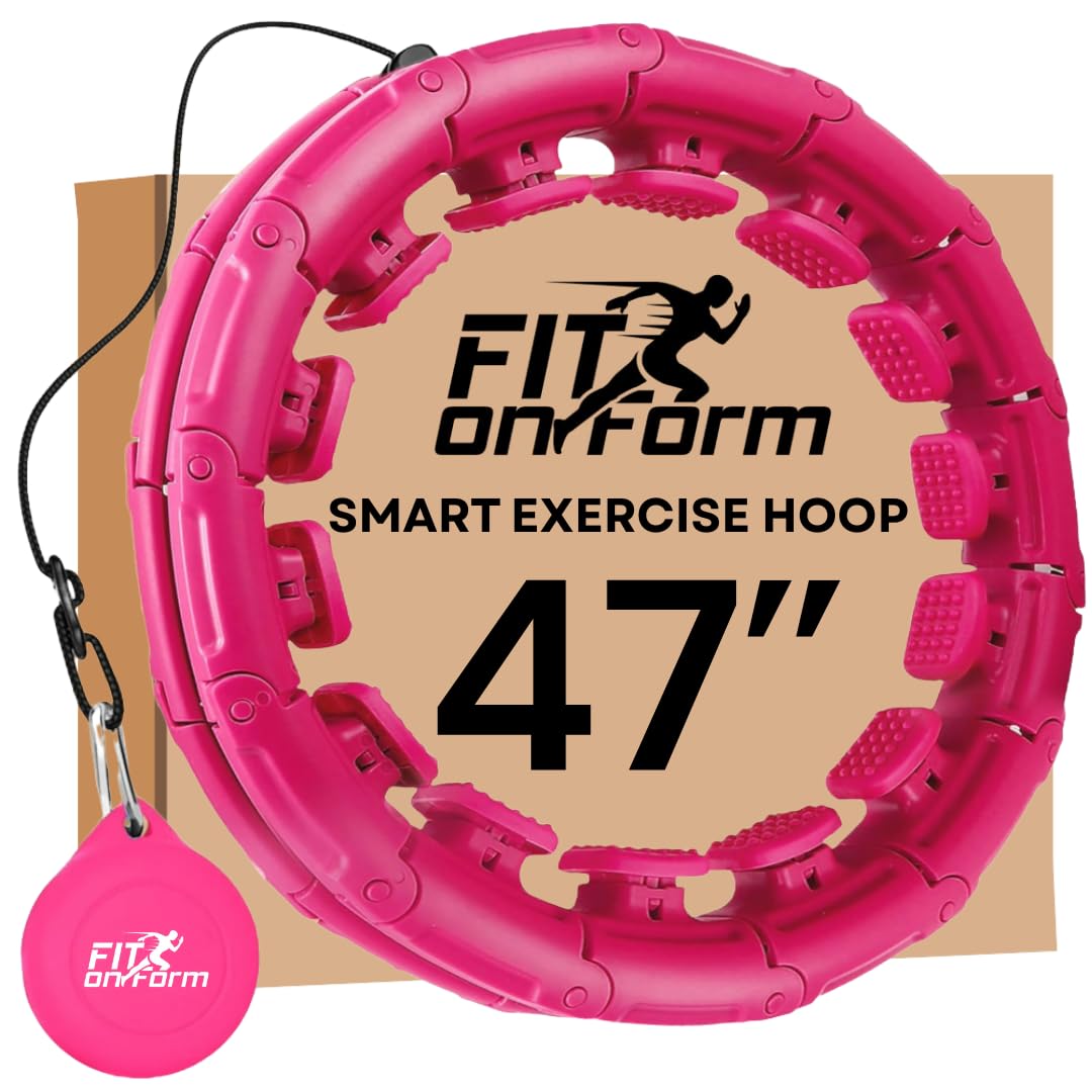 FIT ON FORM Infinity Weighted Hula Hoop for Adults Weight Loss, Smart Exercise Hola Circle Hoop for Women Abs Workout