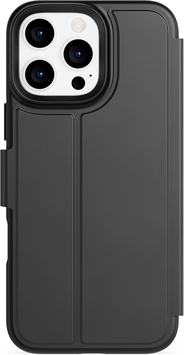 EvoLite Wallet for iPhone 16 Pro Max 3 Card Slot Wallet - Impact Protection Case - in Black