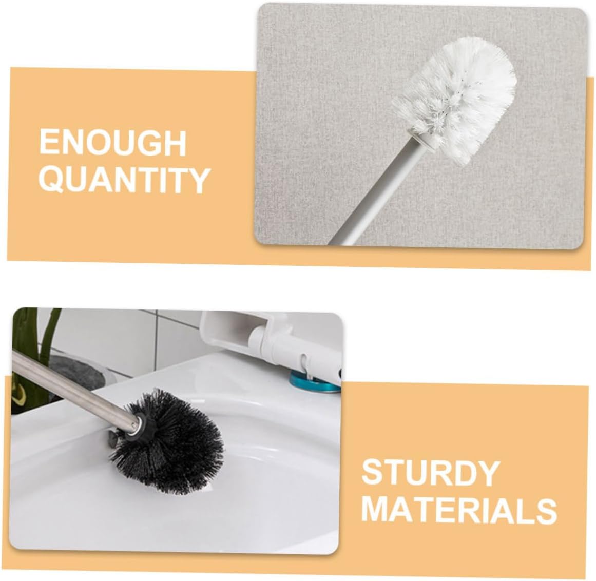 6Pcs Brush Replacement Heads Plastic Brush Refills for Bathroom Bowl Each Compact Easy to Store Cleaning