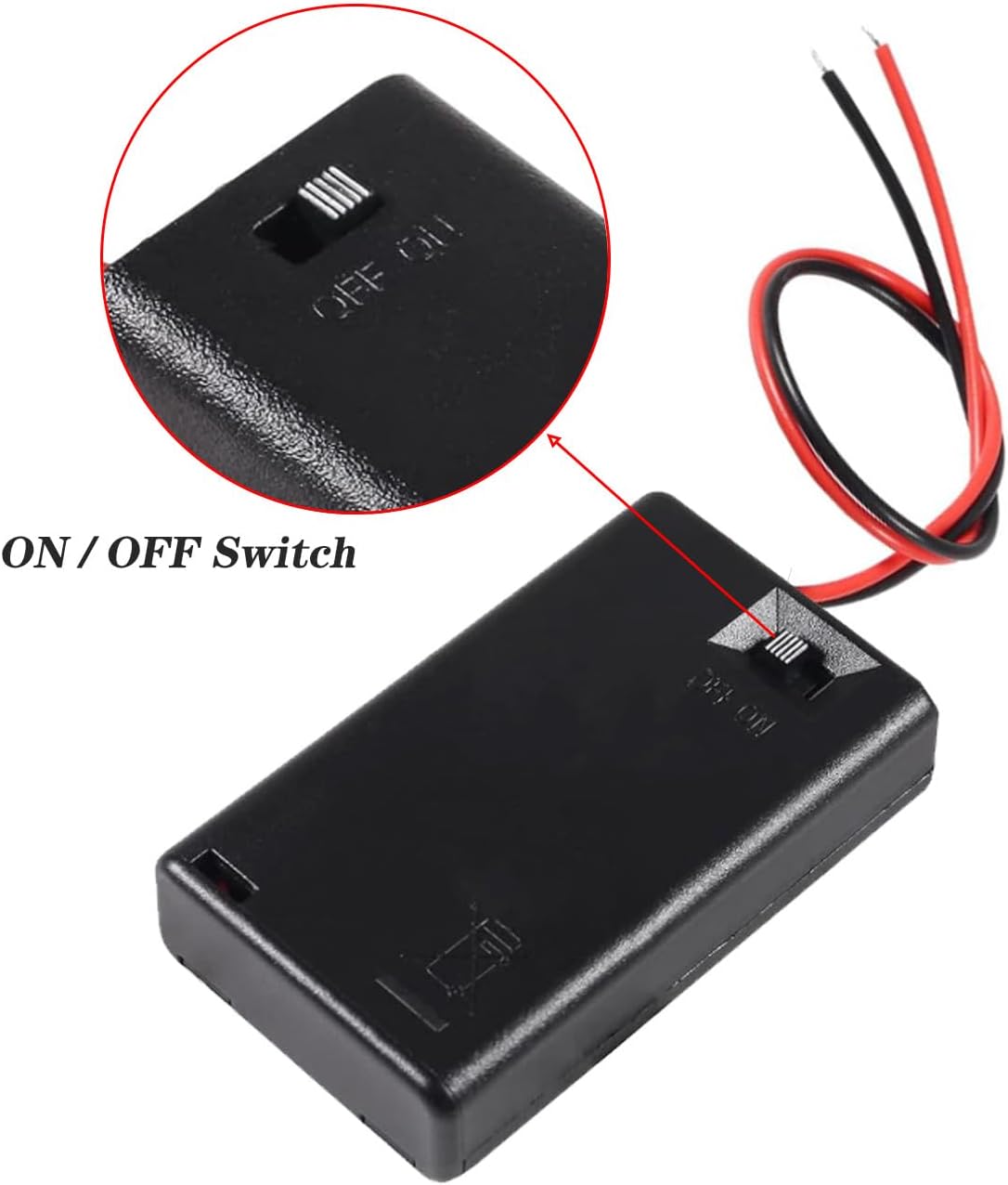 8pcs 3X AAA Battery Holder 4.5V AAA Battery Holder with ON Off Switch 3X 1.5V Batteries Charger Holder Spring Clip Storage Box Cell Cable