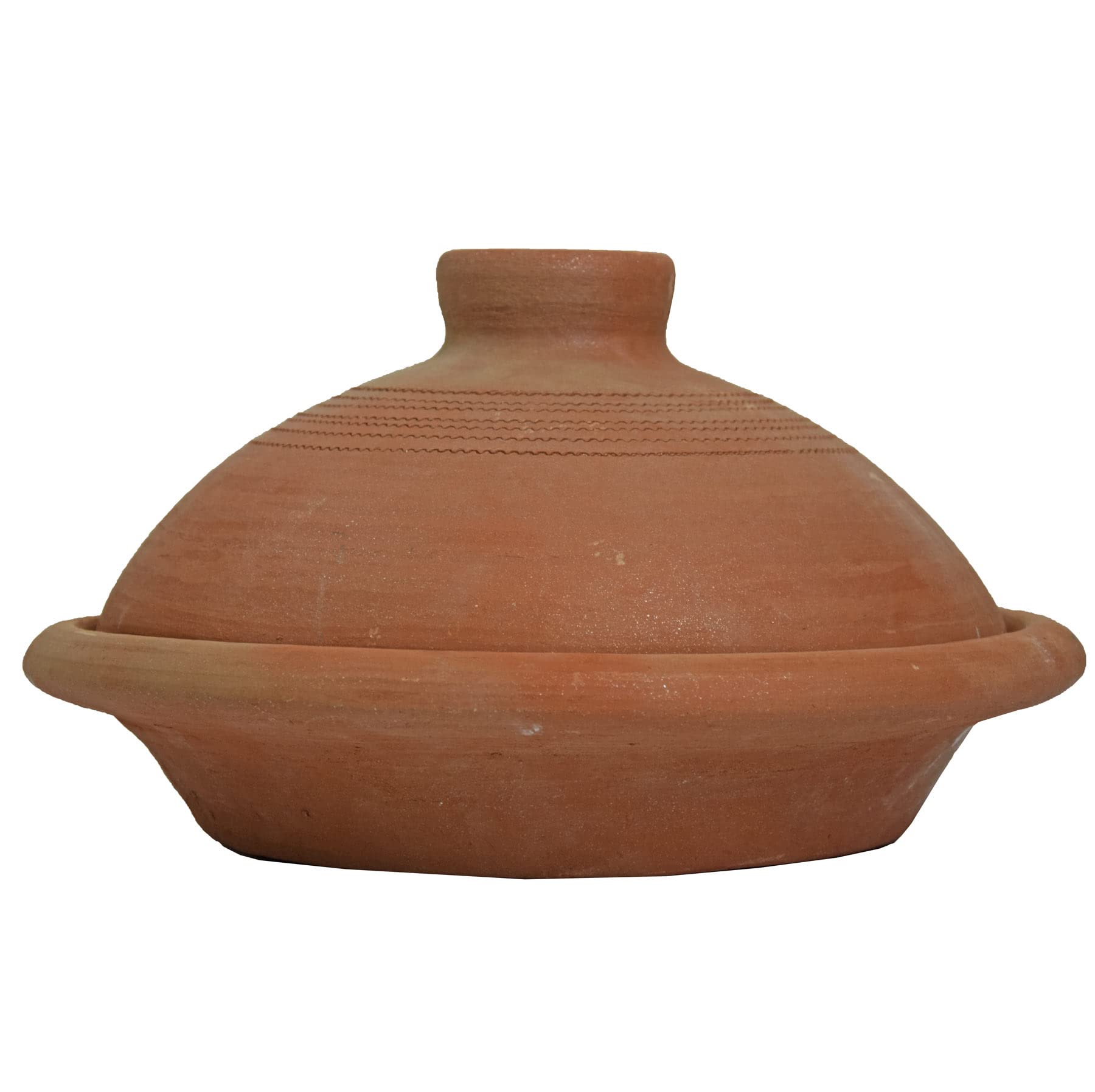 Simandra Tajine I gliniany garnek do gotowania, nieglazurowany garnek do duszenia I średnica 24 cm