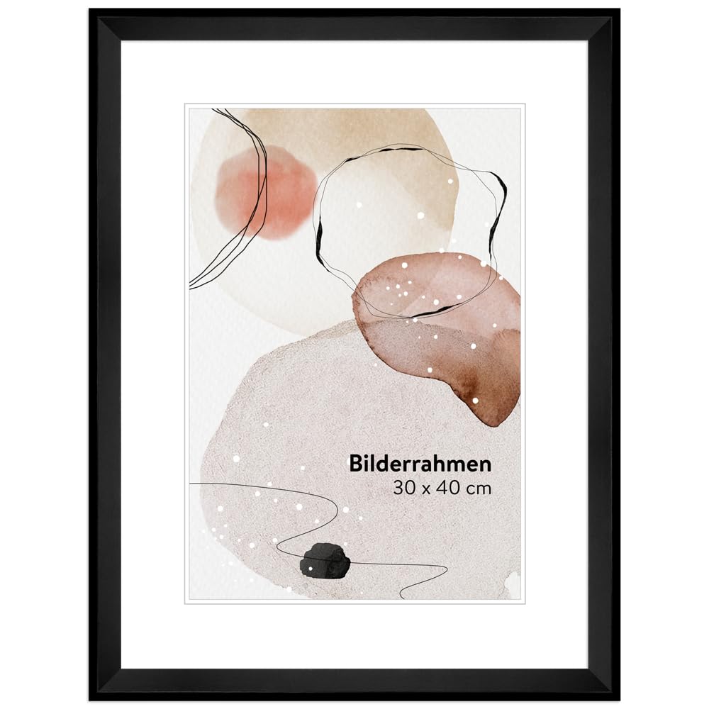 WANDStyle schwarzer Bilderrahmen 50x60 Holz, Bilderrahmen Schwarz Vintage | Hochwertiger Holzbilderrahmen Antik, Posterrahmen zum Aufhängen, Rahmen 60x50 cm, Fotorahmen H790 Made in Germany