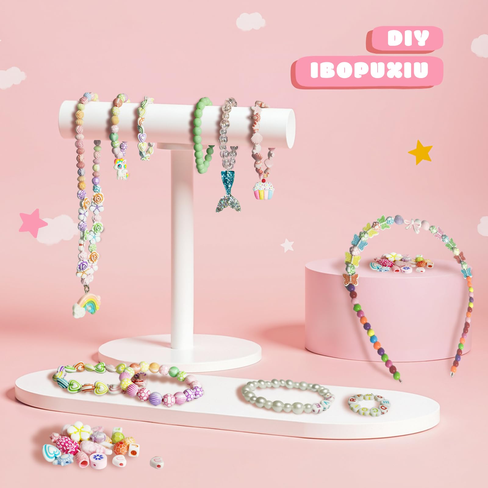Kit De Pulseras DIY Para Niñas – 6 Pulseras Y 144 Accesorios, Manualidad Creativa De Joyería Con Temática De Unicornio, Regalo Perfecto Para Cumpleaños