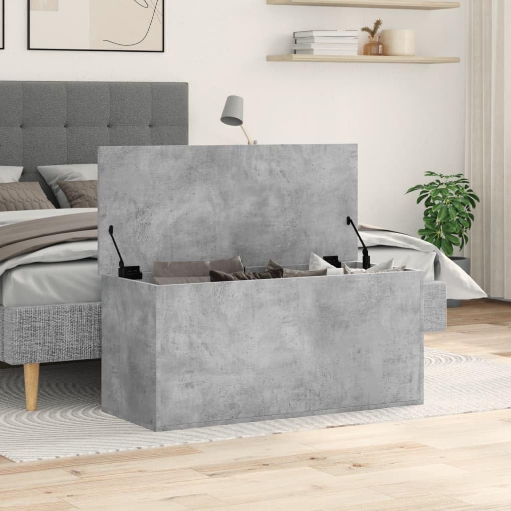 vidaXL Opbergkist 84x42x46 cm bewerkt hout zwart