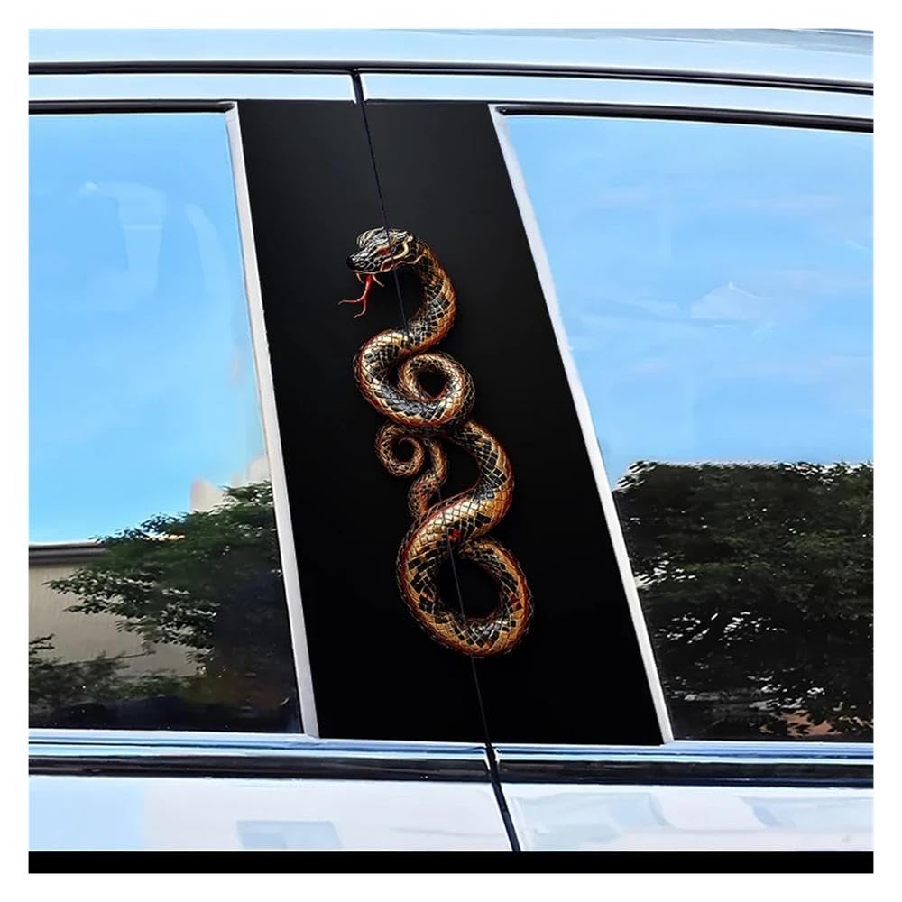 Car Parts 2pcs Car B-Pillar Sticker Snake Pattern Scratch Resistant Film
