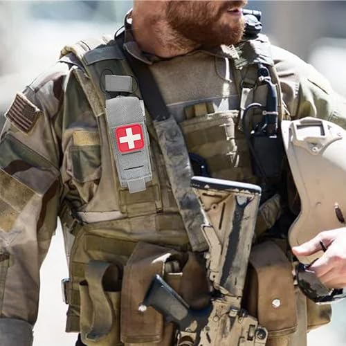 Miniatura 2 de Bolsa Táctica para Torniquete TQ Estuche para Torniquete de Trauma Bolsa Médica para Tijeras (Gris)