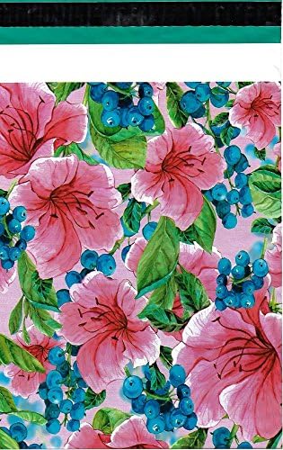 10x13 (200) Pink Tropical Flowers Designer Poly Mailers Shipping Envelopes Boutique Custom Bags By ValueMailers (10" X 13")