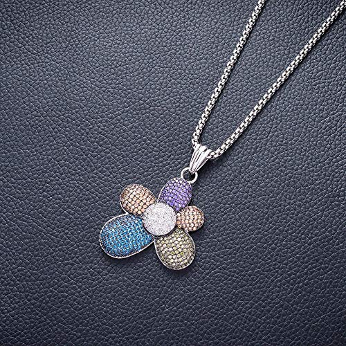 Collier chanceux le cadeau idéal avec pendentif fleur colorée - 3