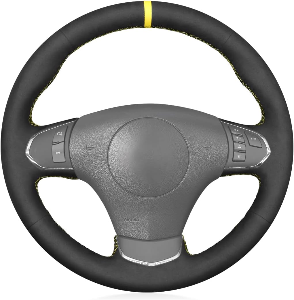 MEWANT DIY Steering Wheel Cover for Chevy Corvette (C6) 2012-2013 Z06 Custom Version by Artificial Leather