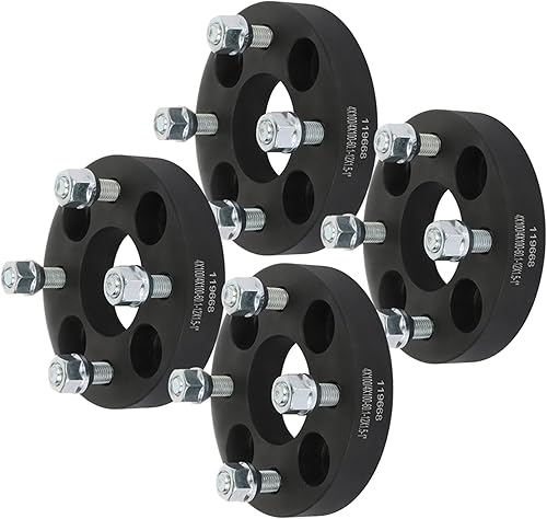 Miniatura 9 de SCITOO 4 adaptadores espaciadores de rueda de 4 x 100 de 1 pulgada, 4 lengüetas de 0.157 x 3.937in a 0.157 x 3.937in, pernos de 12 x 1.5 de 2.366in,