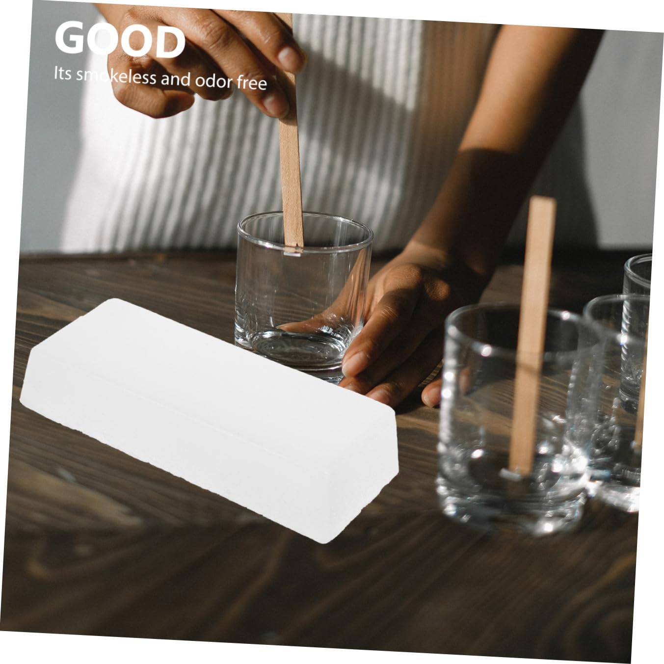 Cabilock Paraffin Wax Block for Candle Making Craft Projects Multi Function Solid Wax for Polishing Odor Safe Material for Indoor Use Block