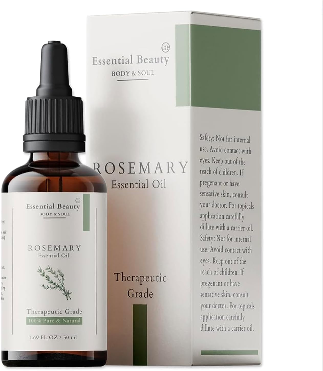Rosemary Oil For Hair Growth & Derma Ruller for Damaged Hair Treatment, Split Ends & Dry Scalp Organic Essential Oil for Hairfall Control 50ML