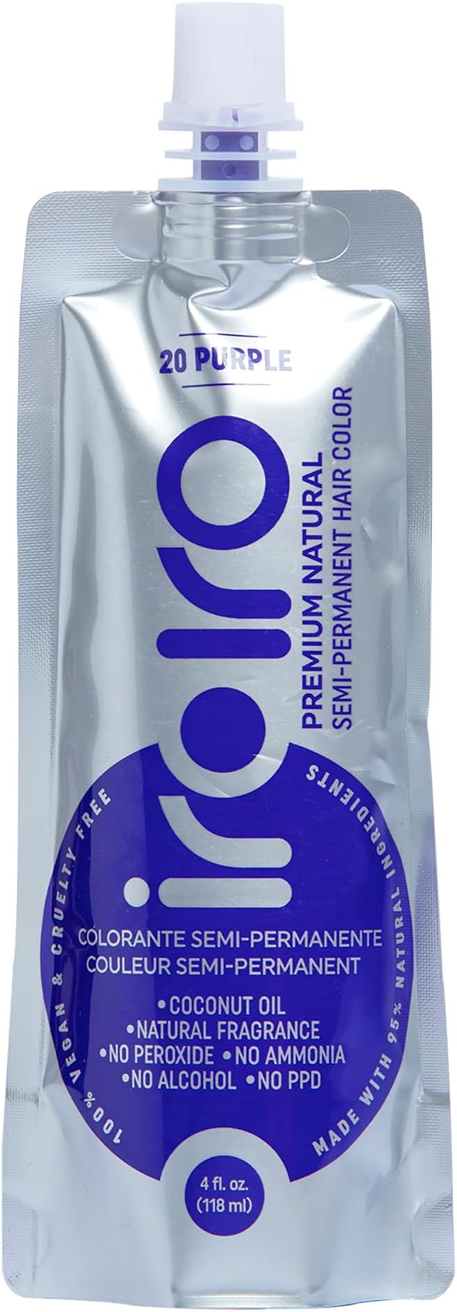 IROIROPremium Natural Semi-Permanent Hair Color 20 PURPLE (4oz)