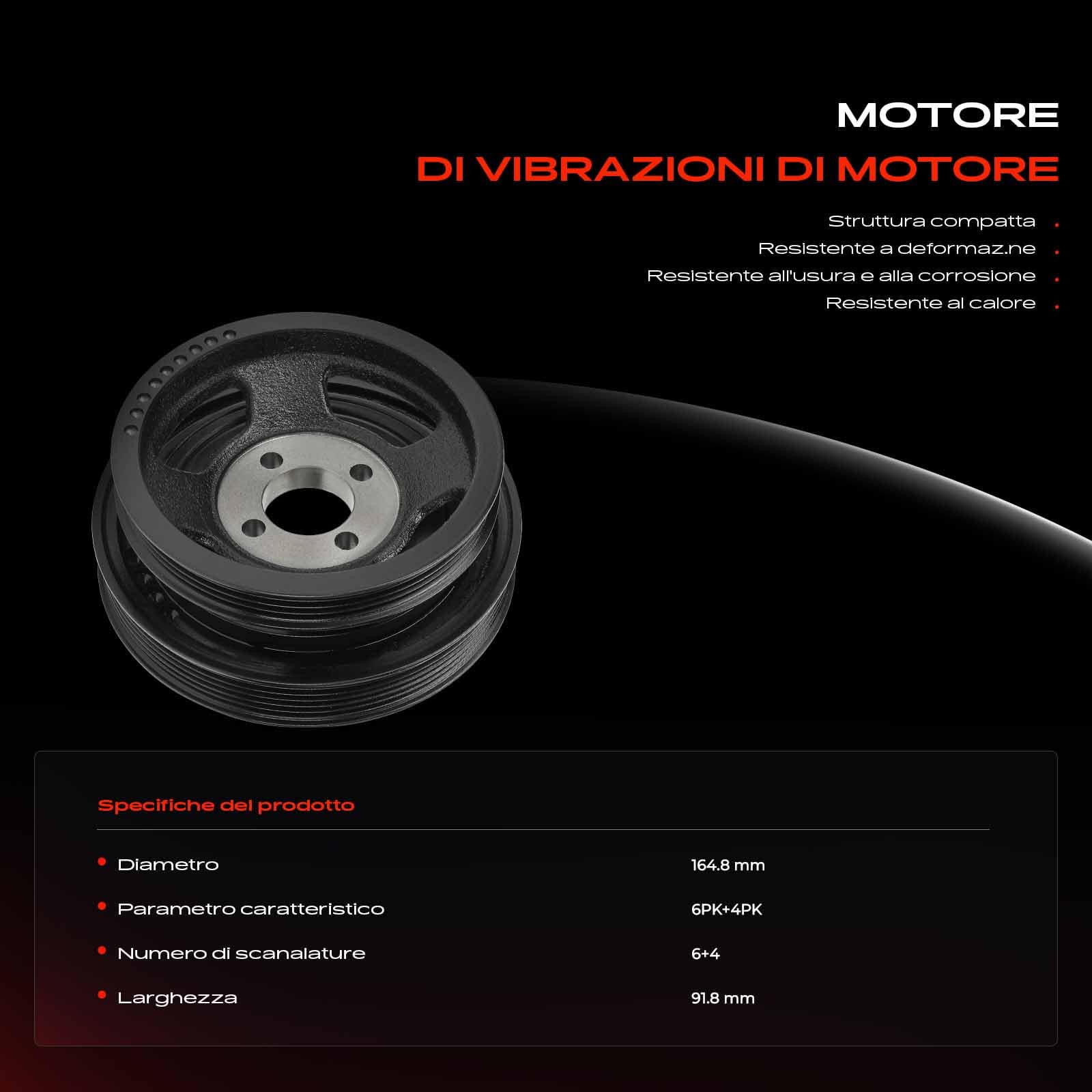 Frankberg Puleggia albero motore 55182506 | Compatibile con: Qubo 225, Doblo Box/MPV 223, Linea 110 323, Doblo MPV 119 223, Siena 172 178 372, Fiorino Box/MPV 225