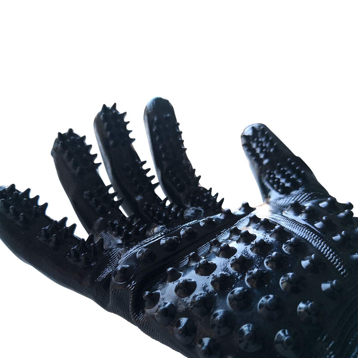 Animalon Fellpflege Handschuh aus Kautschuk (Doppelpack) | innovativer und praktischer Fellwechsel-helfer für Pferde und Hunde | Gummi-Striegel-Handschuh für Pferde besonders im Fellwechsel (M)