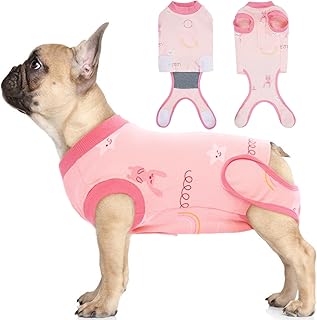 IDOMIK Dog Recovery Suit for Female Spay - Adjustable Anti-Licking Dog Post Surgery Onesie, Male Female Dog Neuter Spay Su...